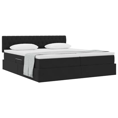 Letto con Contenitore con materasso Nero 100 x 200 cm | homemem39