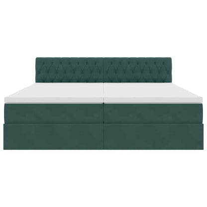 Letto con Contenitore con materasso Verde Scuro 100 x 200 cm | homemem39