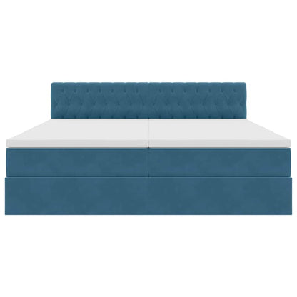Letto con Contenitore con materasso Blu Scuro 100 x 200 cm | homemem39
