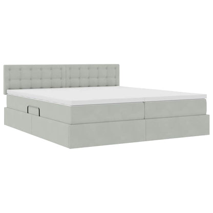 Letto con Contenitore con materasso Grigio chiaro 90 x 200 cm | homemem39