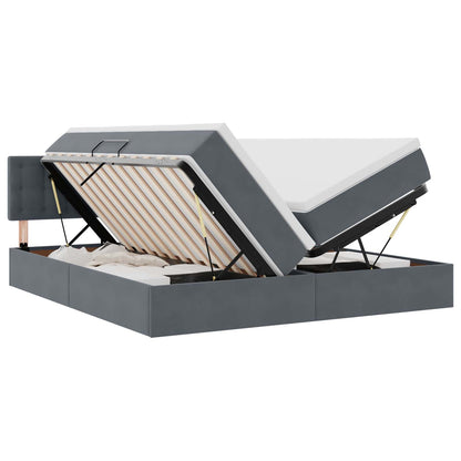 Letto con Contenitore con materasso Grigio scuro 90 x 200 cm | homemem39
