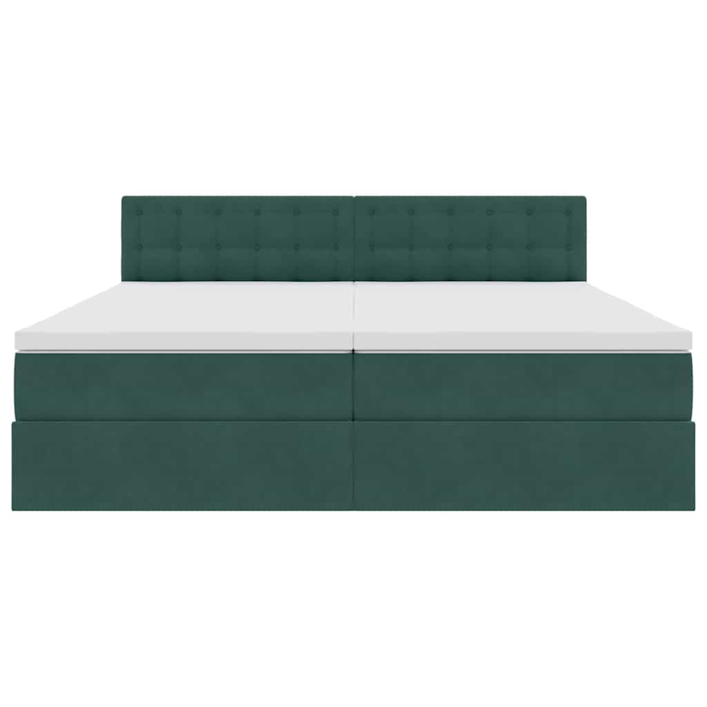 Letto con Contenitore con materasso Verde Scuro 90 x 200 cm | homemem39
