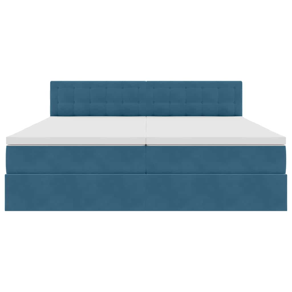 Letto con Contenitore con materasso Blu Scuro 90 x 200 cm | homemem39