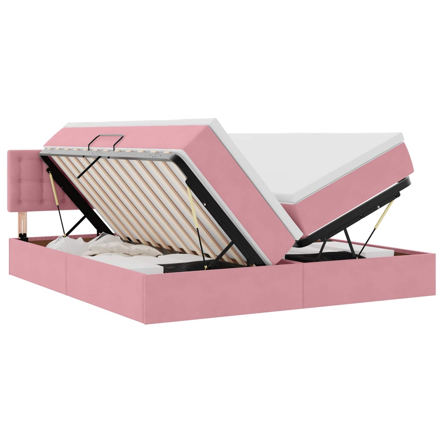 Letto con Contenitore con materasso Rosa 90 x 200 cm | homemem39