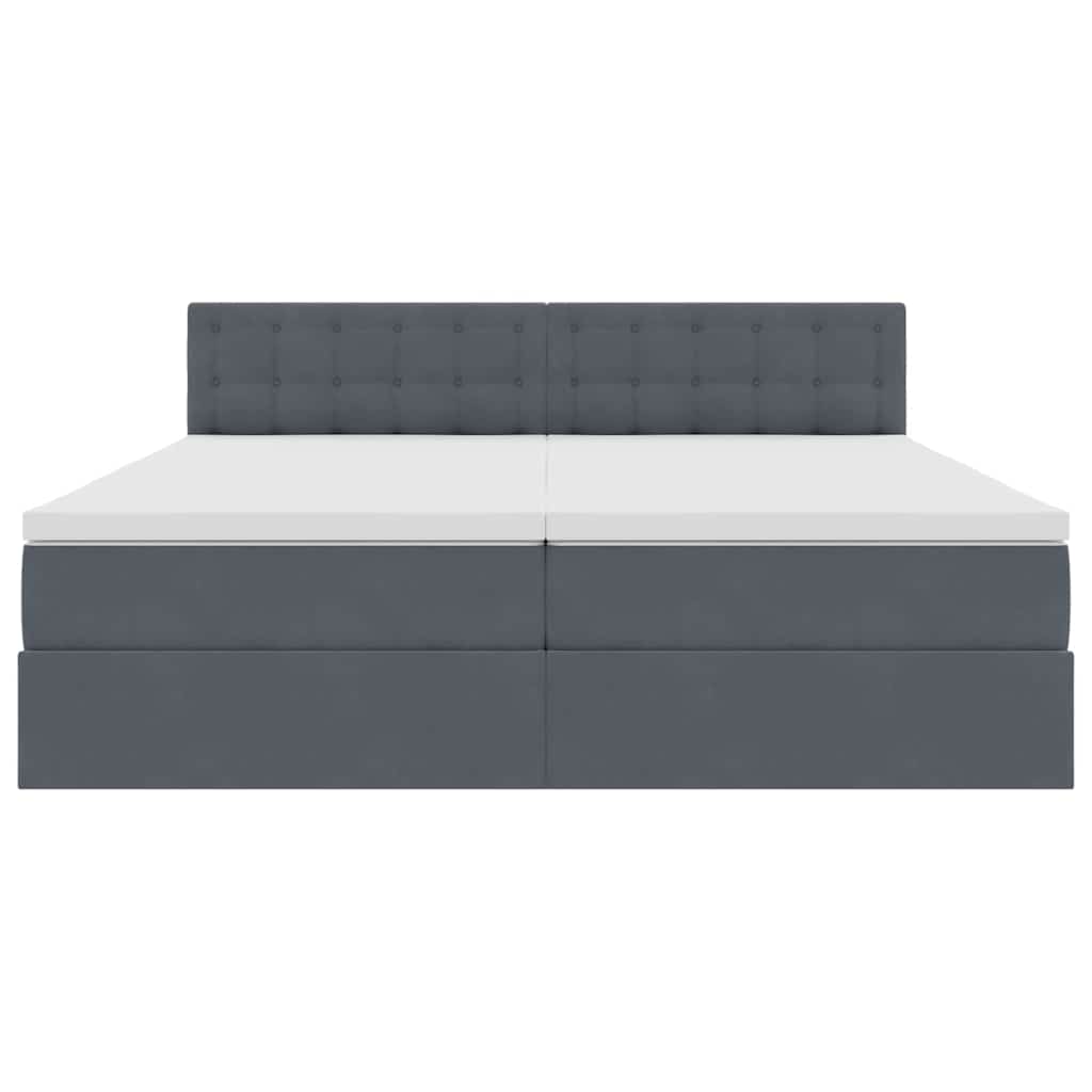 Letto con Contenitore con materasso Grigio scuro 100 x 200 cm | homemem39