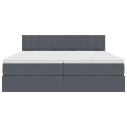Letto con Contenitore con materasso Grigio scuro 100 x 200 cm | homemem39