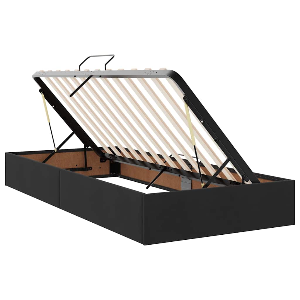 Letto con Contenitore con materasso Nero 100 x 200 cm | homemem39