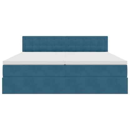 Letto con Contenitore con materasso Blu Scuro 100 x 200 cm | homemem39