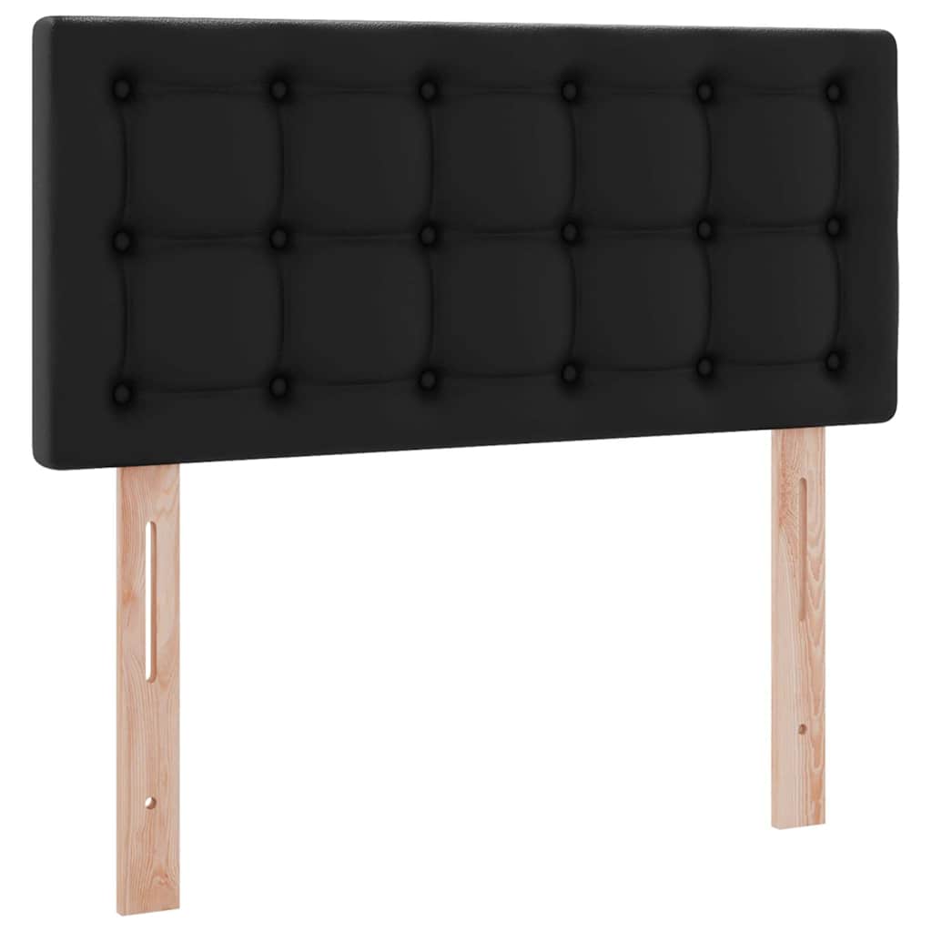 Letto con contenitore e LED Nero 100 x 200 cm Pelle Sintetica | homemem39