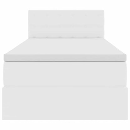 Letto con contenitore e LED con led Bianco Puro 100 x 200 cm | homemem39