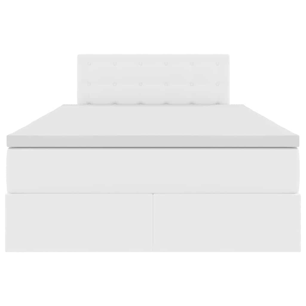 Letto con luci a strisce a LED Bianco Puro 120 x 200 cm PVC