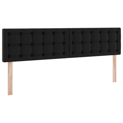 Letto con contenitore e LED Nero 160 x 200 cm Pelle Sintetica | homemem39