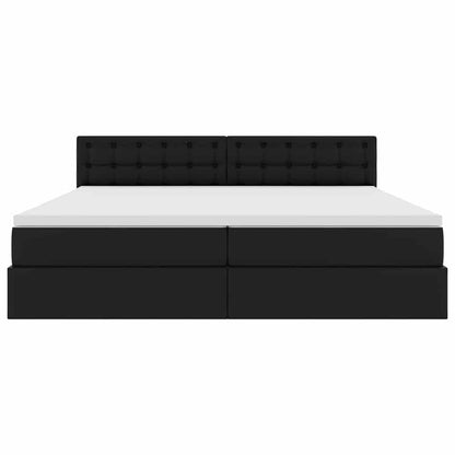 Letto con contenitore e LED con led Grigio chiaro 200 x 200 cm | homemem39