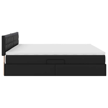 Letto con contenitore e LED con led Grigio chiaro 200 x 200 cm | homemem39