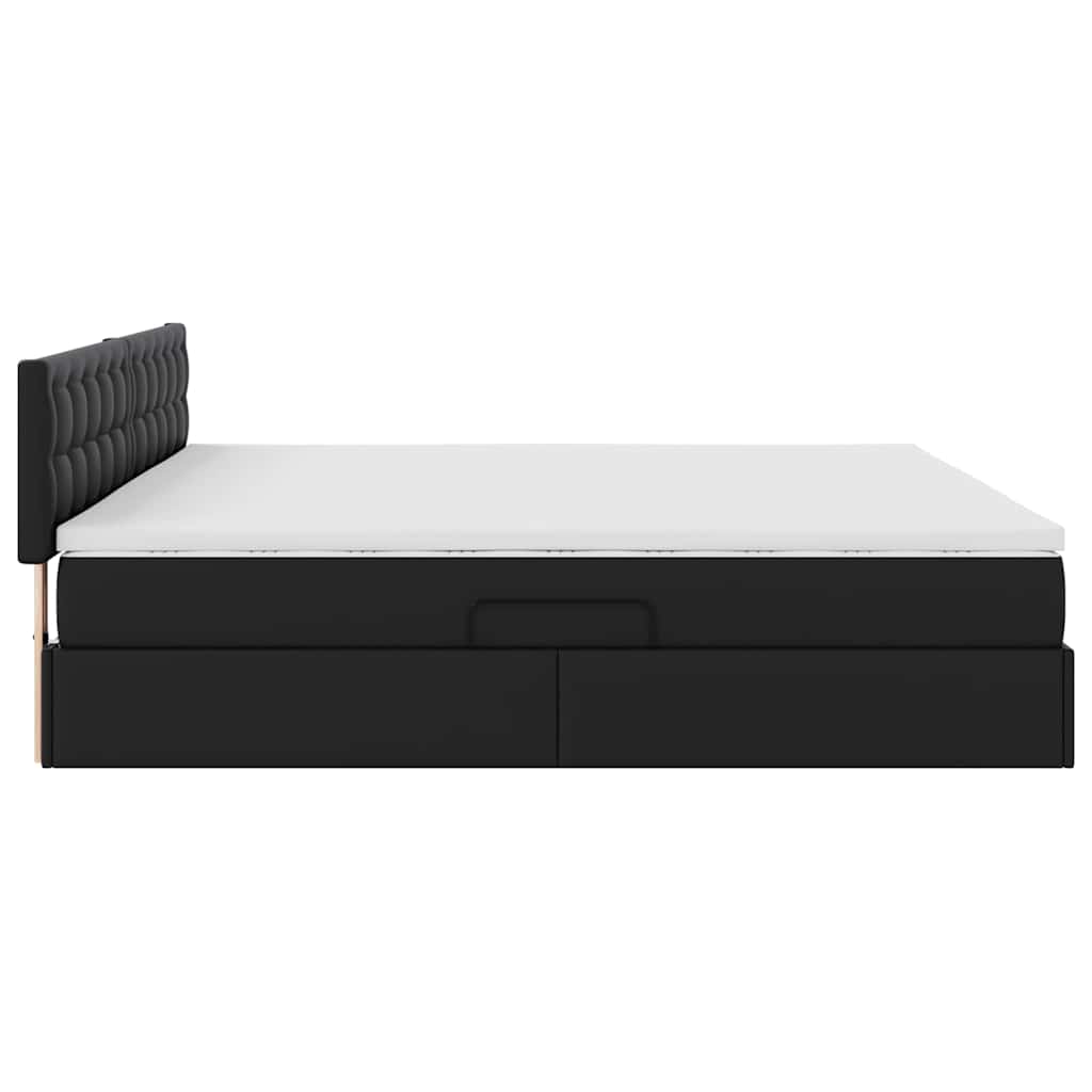 Letto con contenitore e LED con led Grigio chiaro 200 x 200 cm | homemem39