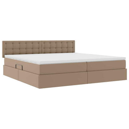 Letto con contenitore e LED con led Grigio chiaro 200 x 200 cm | homemem39