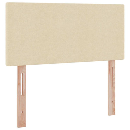 Letto con contenitore e LED con led Crema 90 x 190 cm Tessuto | homemem39