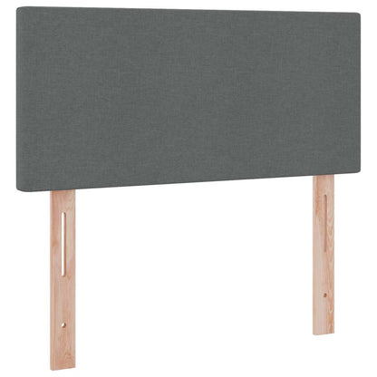 Letto con contenitore e LED Grigio scuro 90 x 200 cm Tessuto | homemem39