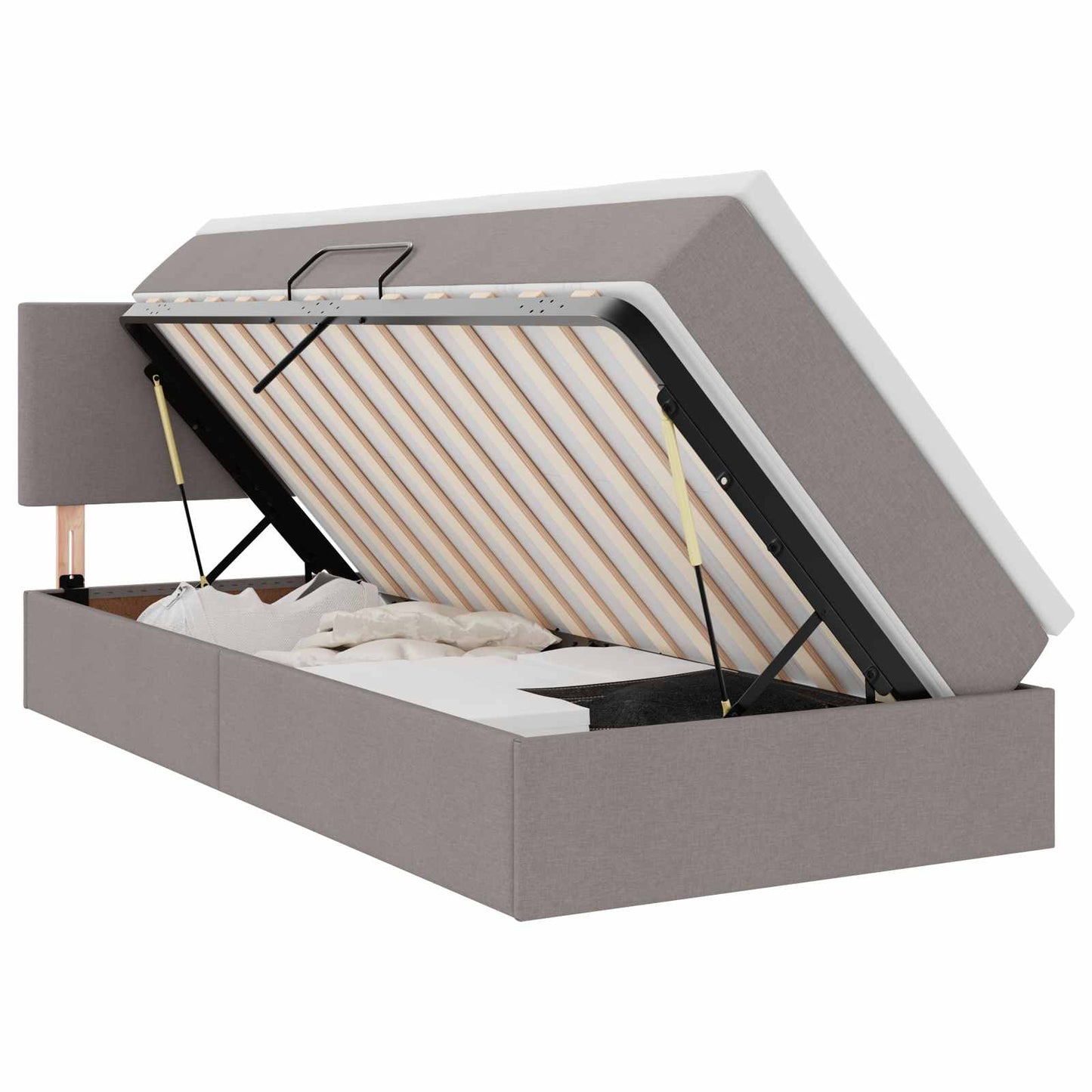 Letto con contenitore e LED con led Talpa 90 x 200 cm Tessuto | homemem39