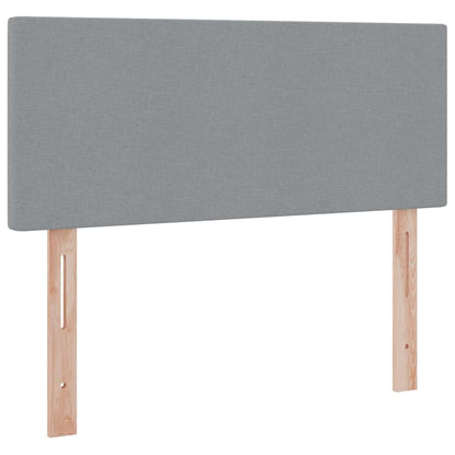 Letto con contenitore e LED Grigio chiaro 120 x 190 cm Tessuto | homemem39