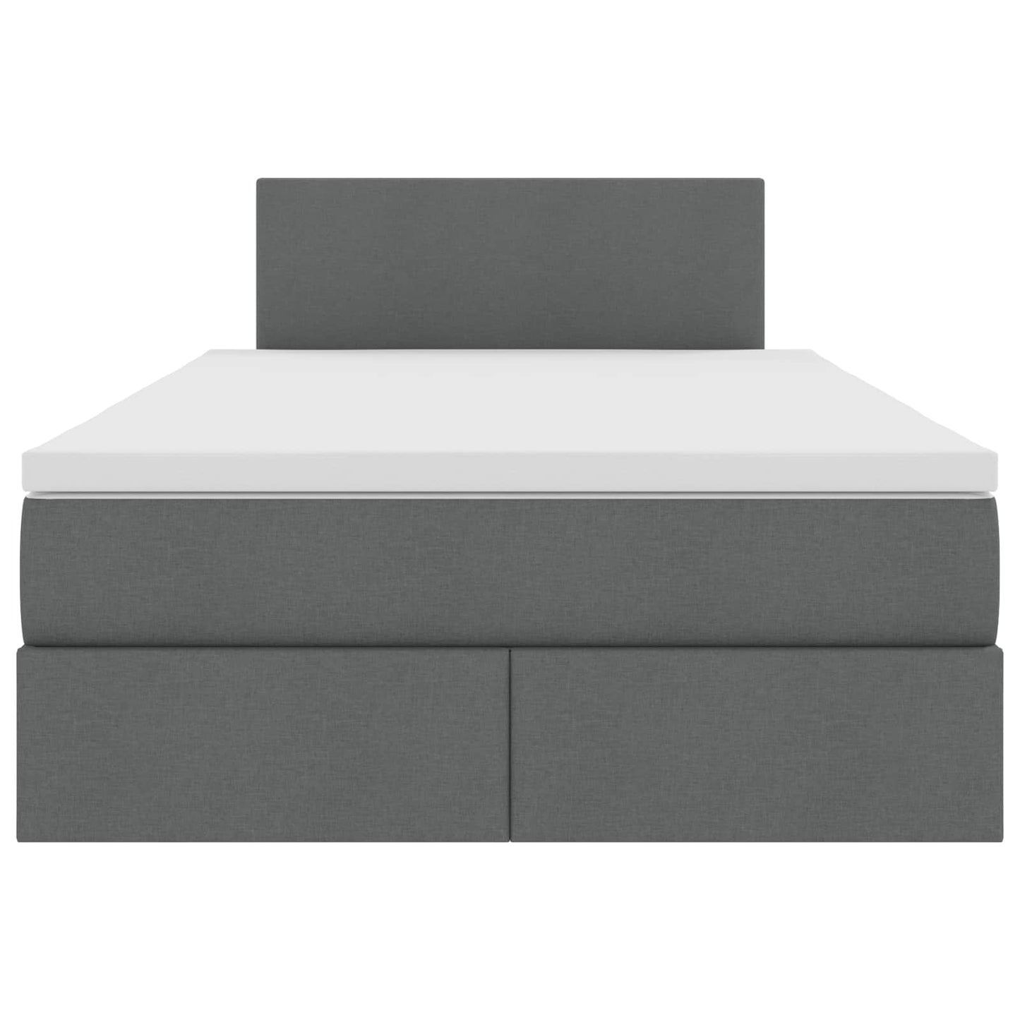 Letto con contenitore LED e materasso Grigio Scuro 120 x 190 cm
