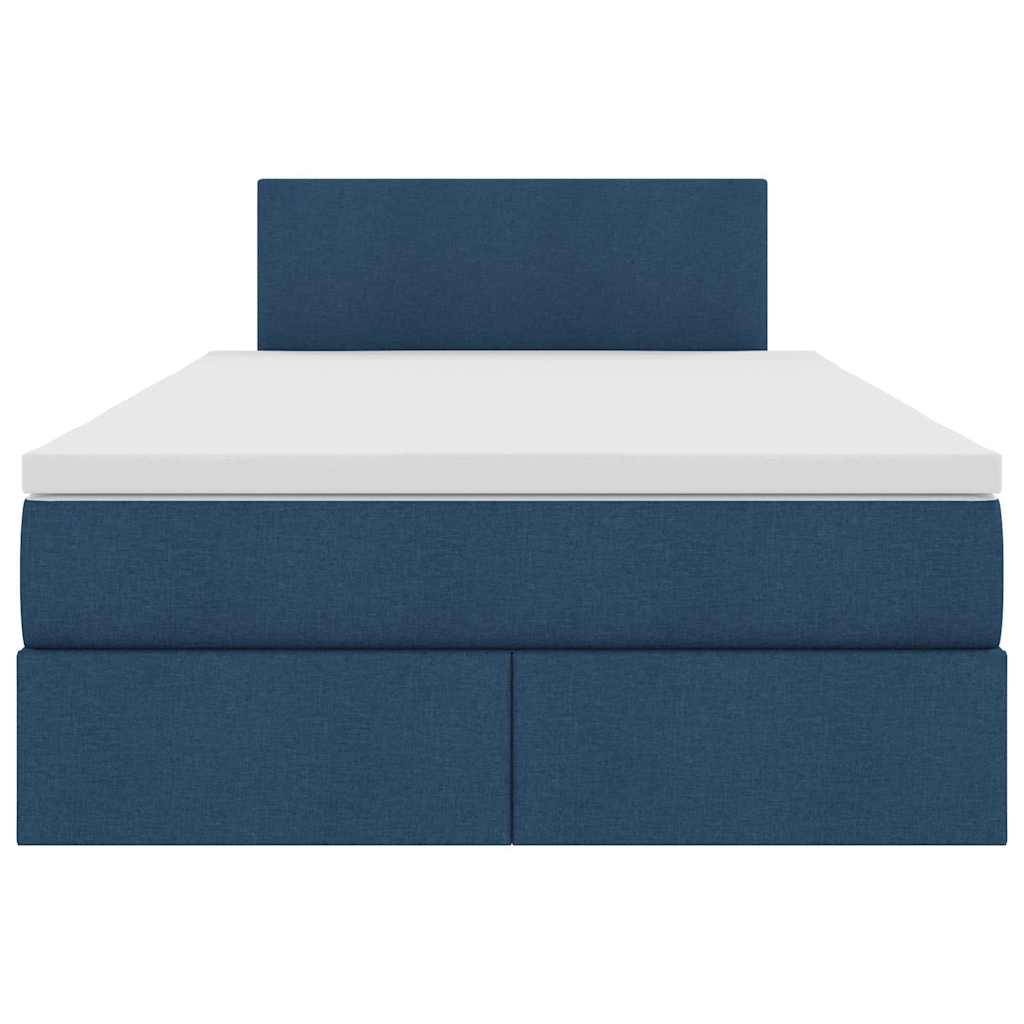 Letto con contenitore e LED con led Blu 120 x 190 cm Tessuto | homemem39
