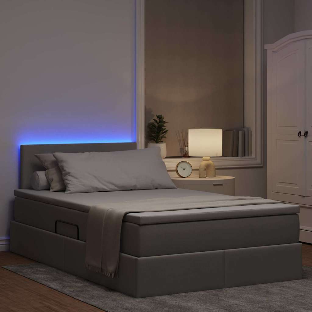Letto con luci a strisce a LED Talpa 120 x 200 cm Tessuto