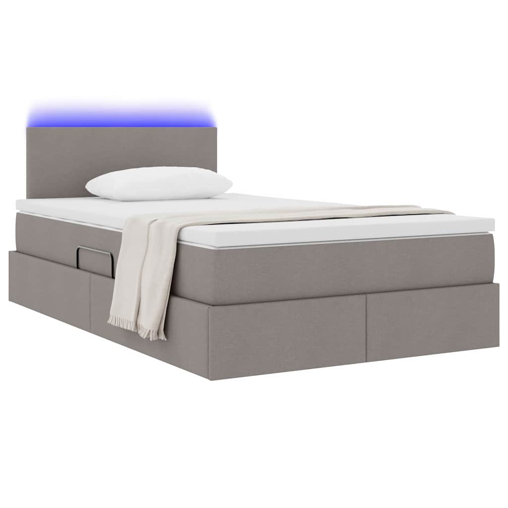 Letto con luci a strisce a LED Talpa 120 x 200 cm Tessuto