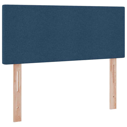 Letto con luci a strisce a LED Blu 120 x 200 cm Tessuto