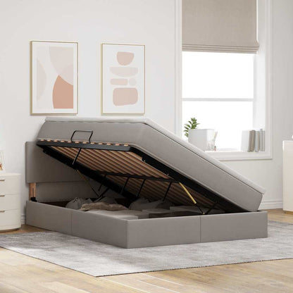 Letto con luci a strisce a LED Talpa 140 x 190 cm Tessuto