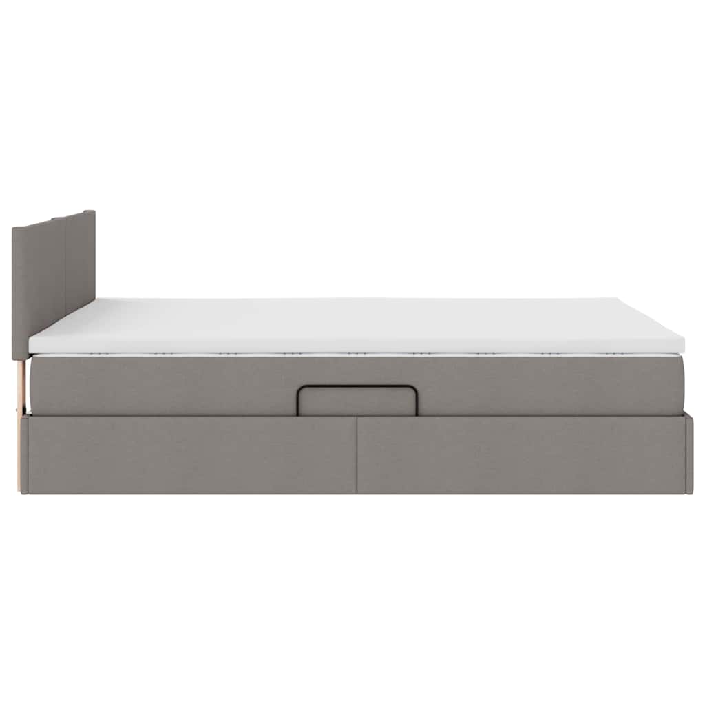 Letto con luci a strisce a LED Talpa 140 x 190 cm Tessuto