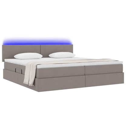Letto con luci a strisce a LED Talpa 200 x 200 cm Tessuto