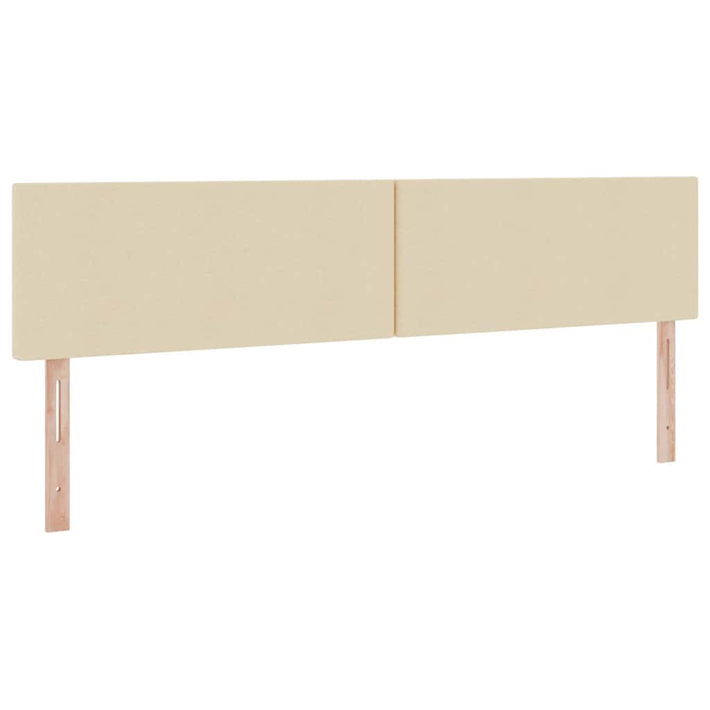 Letto con contenitore e LED con led Crema 200 x 200 cm Tessuto | homemem39