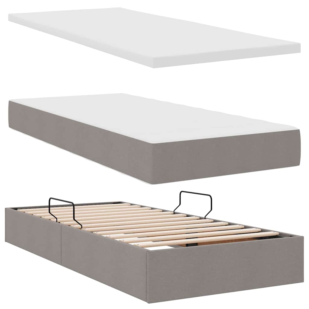 Letto con contenitore e LED con led Talpa 90 x 200 cm Tessuto | homemem39