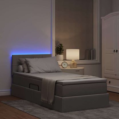 Letto con contenitore e LED con led Talpa 100 x 200 cm Tessuto | homemem39