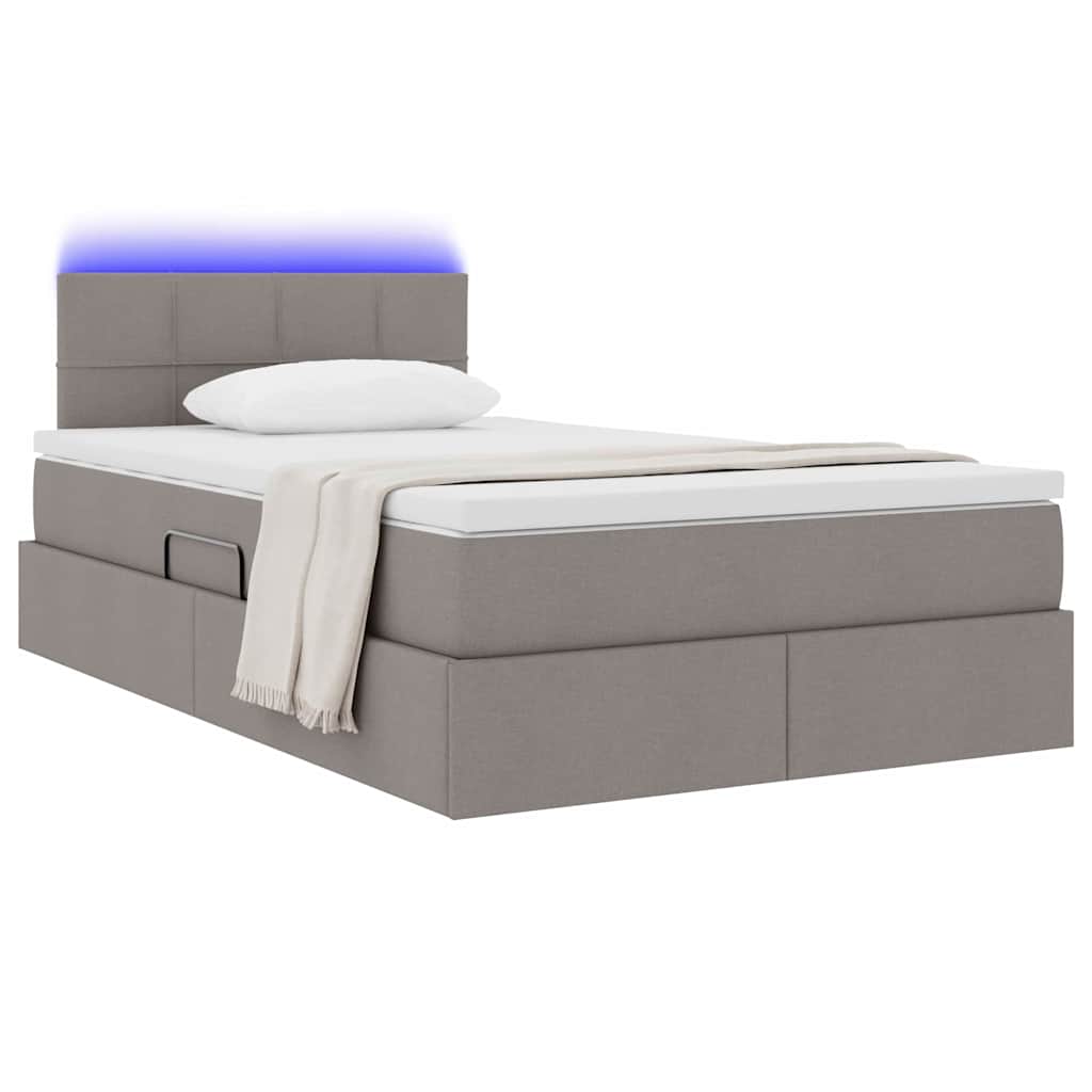 Letto con luci a strisce a LED Talpa 120 x 200 cm Tessuto