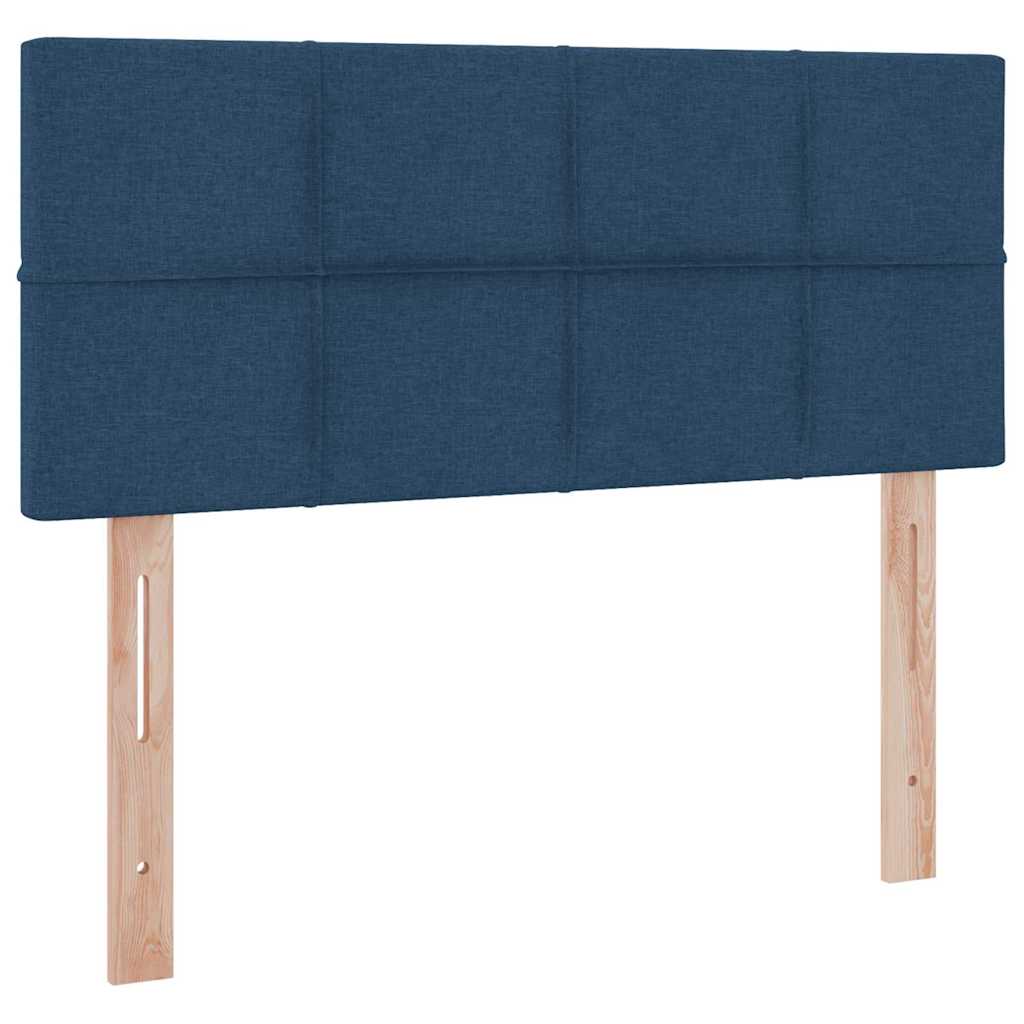 Letto con contenitore LED e materasso Blu 120 x 200 cm Tessuto