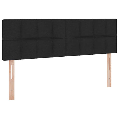 Letto con contenitore e LED Nero 140 x 190 cm Poliestere