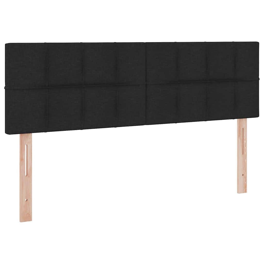 Letto con contenitore e LED con led Nero 140 x 200 cm Tessuto | homemem39