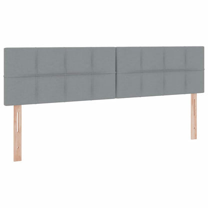 Letto con testiera Grigio chiaro 180 x 200 cm Tessuto