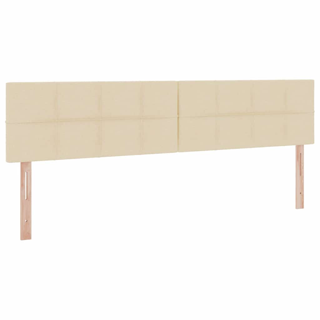 Letto con contenitore e LED con led Crema 200 x 200 cm Tessuto | homemem39