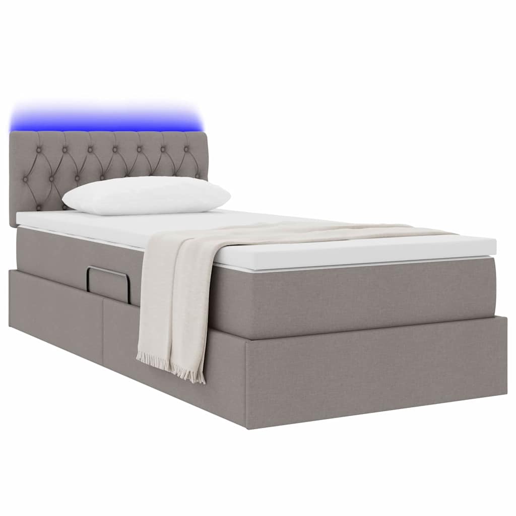 Letto con contenitore e LED Talpa 90 x 190 cm Tessuto | homemem39