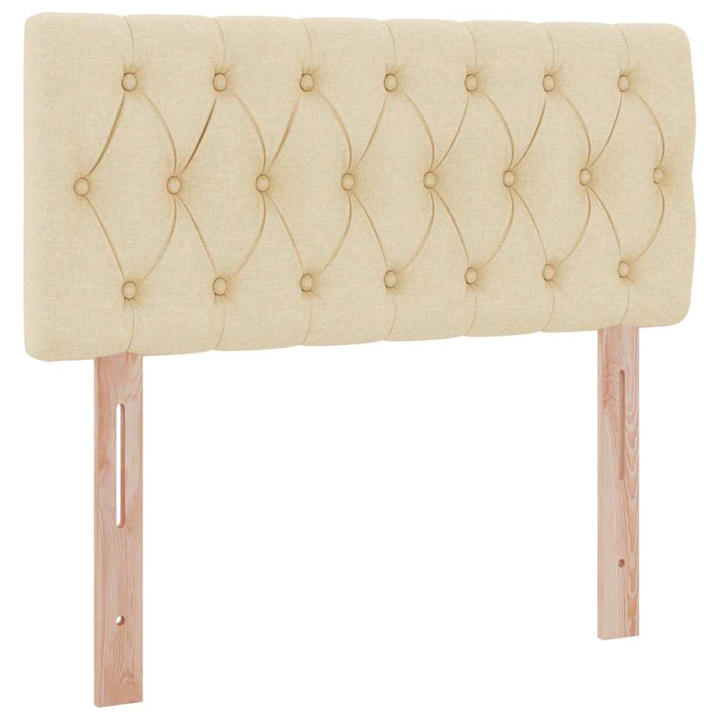 Letto con contenitore LED e materasso Crema 90 x 190 cm Tessuto | homemem39
