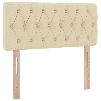 Letto con contenitore LED e materasso Crema 90 x 190 cm Tessuto | homemem39