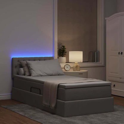 Letto con contenitore e LED con led Talpa 90 x 200 cm Tessuto | homemem39