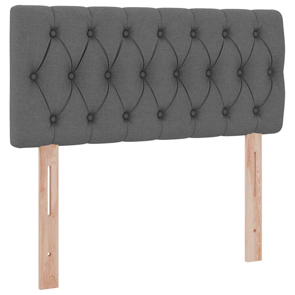 Letto con contenitore e LED Grigio scuro 100 x 200 cm Tessuto | homemem39