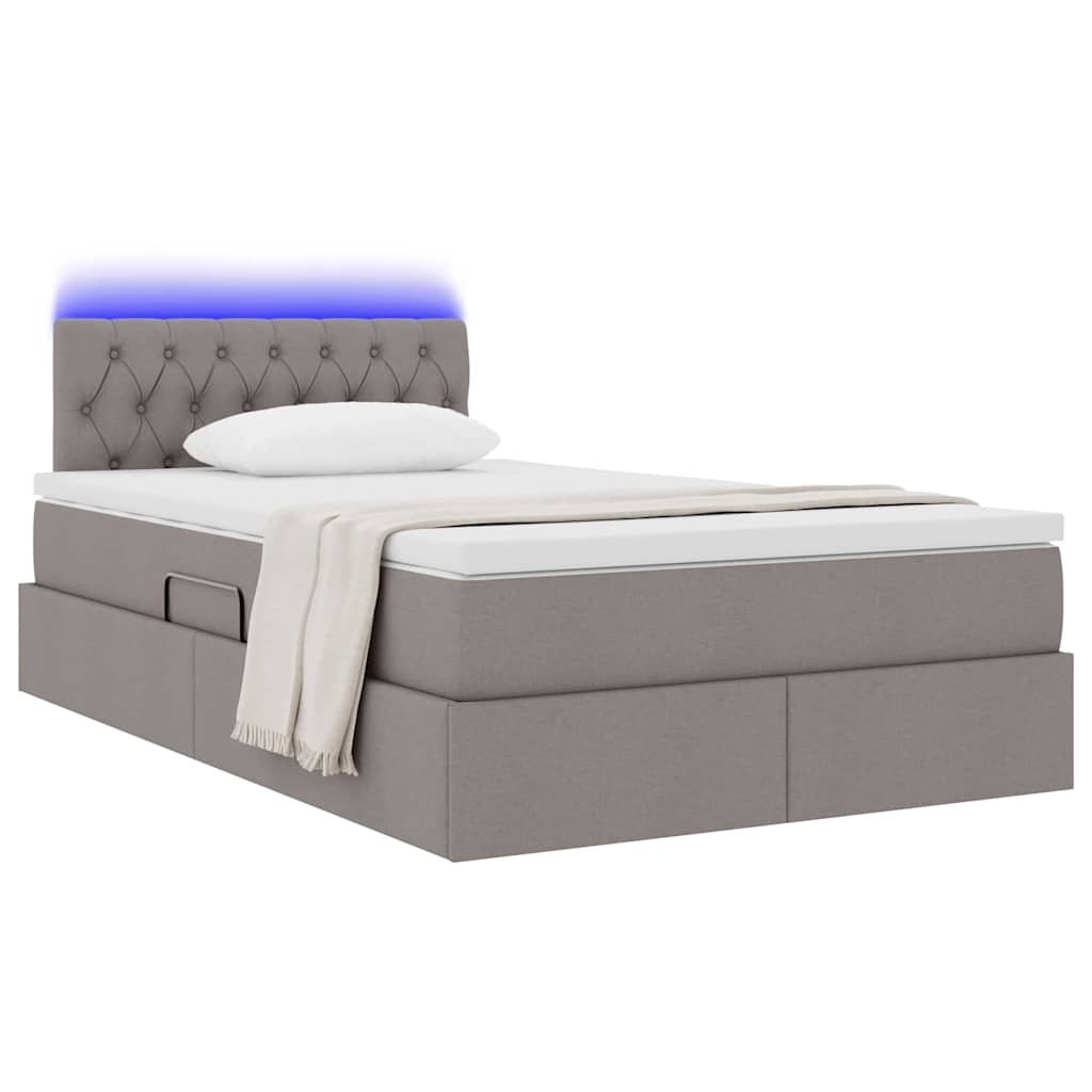 Letto con luci a strisce a LED Talpa 120 x 200 cm Tessuto