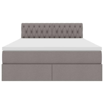 Letto con luci a strisce a LED Talpa 140 x 190 cm Tessuto