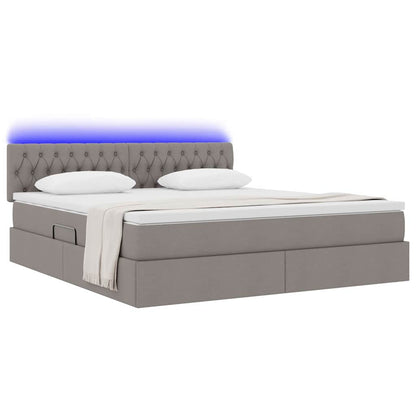 Letto con contenitore e LED con led Talpa 160 x 200 cm Tessuto | homemem39