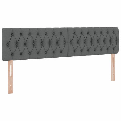 Letto con contenitore e LED Grigio scuro 180 x 200 cm Tessuto | homemem39